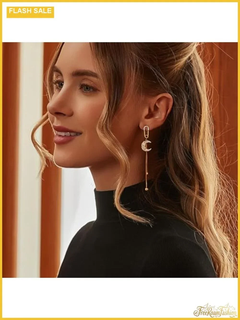 Celestial Asymmetrical Moon Star Saturn Dangle Drop Earrings 925 Silver Posts